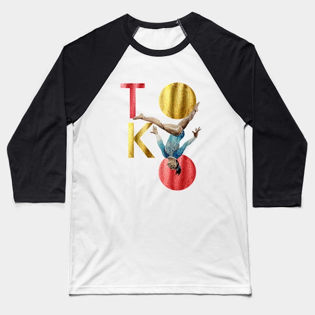 Tokyo Simone Biles Baseball T-Shirt by MakingAir